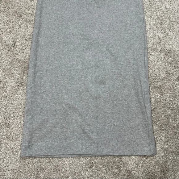 Reformation Elowen Knit Jersey Midi Skirt Pull On Organic Cotton Heather Grey XS - Picture 5 of 14